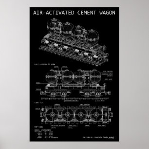 Póster PTW Tren de Cemento Activado por Aire "Plano"