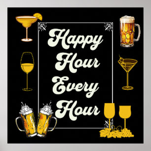 Póster Pub Happy Hour Every Hour