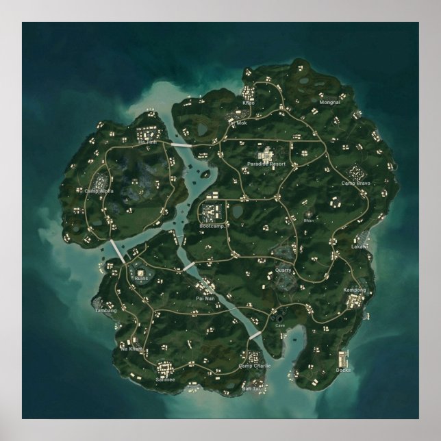 Póster PUBG New Sanhok Savage 8192x8192 (Frente)