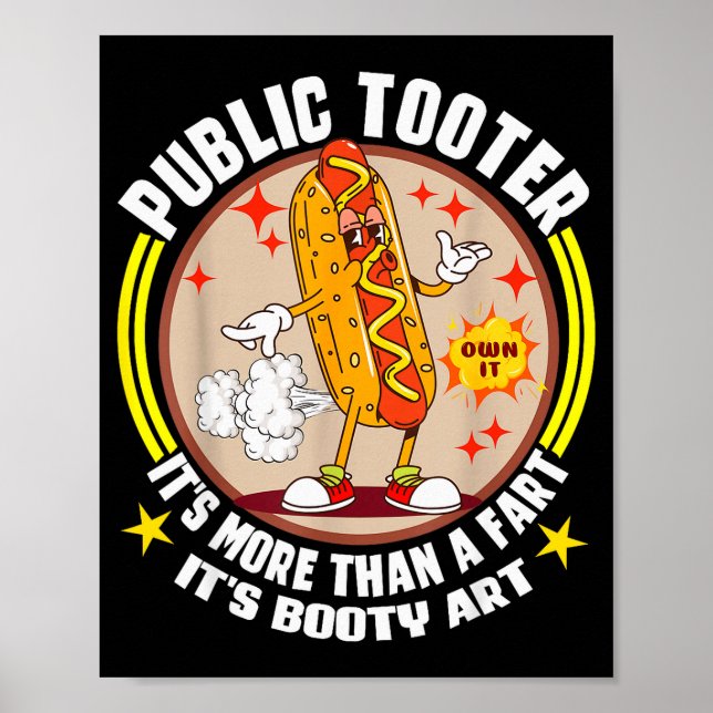 Póster Public Tooter Funny Inappropriate Embarring Adult  (Frente)