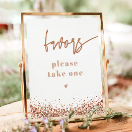 Póster Publicación de favores de fiesta de boda con lente