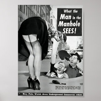 Póster Publicidad cómica de revista de época