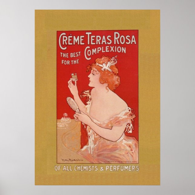 Póster Publicidad de belleza vintage (Frente)