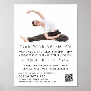 Póster Publicidad de clase de Yoga de Postura Meditativa