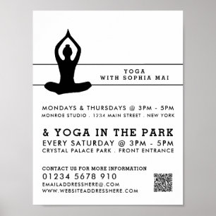 Póster Publicidad de clase moderna de yoga