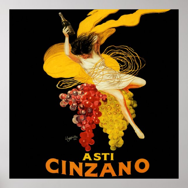 Póster Publicidad de cócteles de Leonetto Cappiello Cinza (Frente)