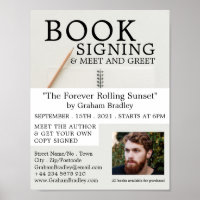 Publicidad de firma de libros para escritores de l