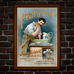 Póster Publicidad de jabón victoriano vintage