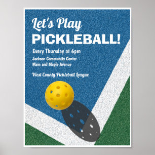 Póster Publicidad de juegos de bolas de bolas