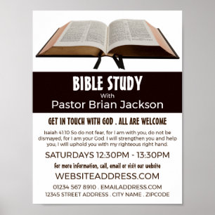 Póster Publicidad de la Biblia Santa, de la Biblia Cristi