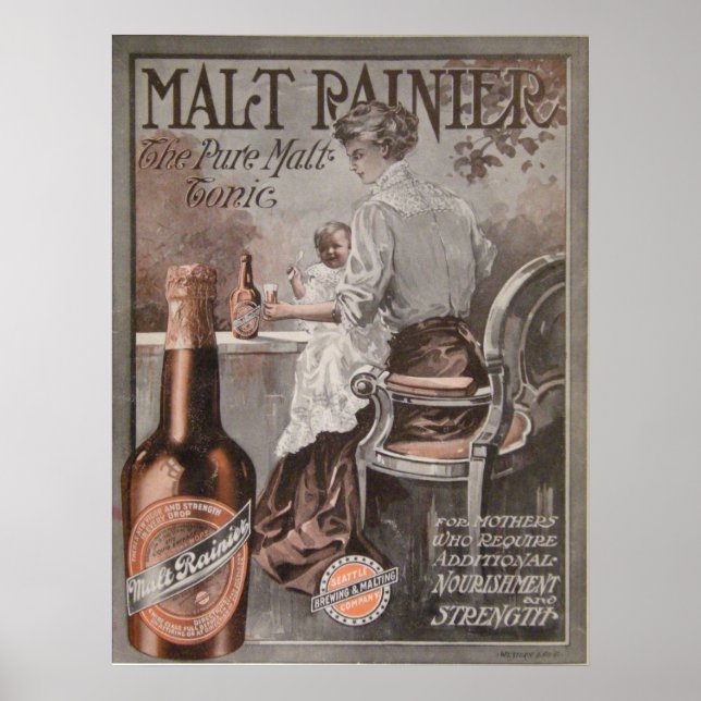 Póster Publicidad de la cerveza Rainier (1909) (Frente)