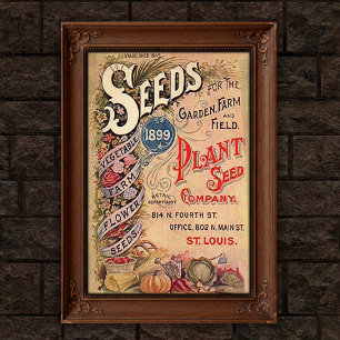 Póster Publicidad de la Vintage Seed Company
