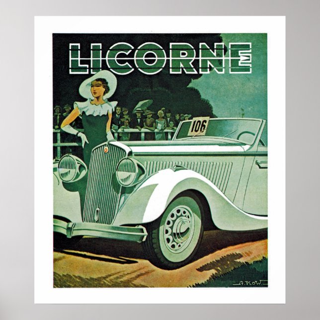 Póster Publicidad de Licorne Automobile (Frente)