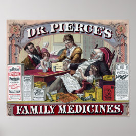 Póster Publicidad de medicina de época