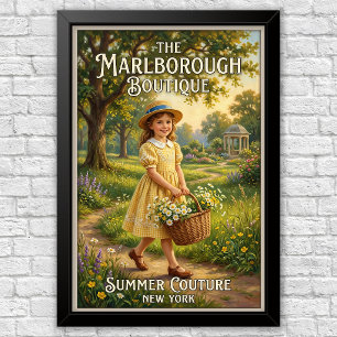 Póster Publicidad de moda infantil vintage de los años 20
