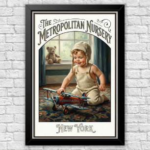 Póster Publicidad de moda infantil vintage de los años 20