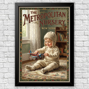 Póster Publicidad de moda infantil vintage de los años 20