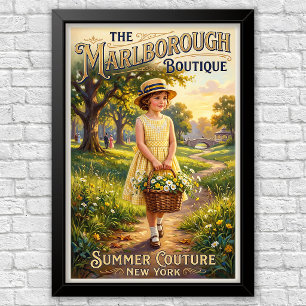 Póster Publicidad de moda infantil vintage de los años 20