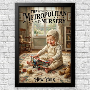 Póster Publicidad de moda infantil vintage de los años 20
