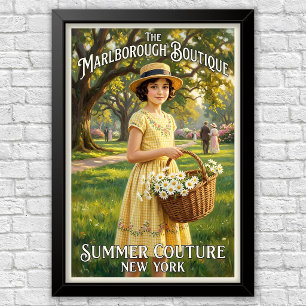 Póster Publicidad de moda infantil vintage de los años 20