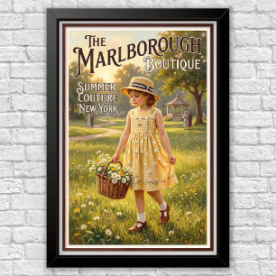 Póster Publicidad de moda infantil vintage de los años 20