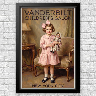 Póster Publicidad de moda infantil vintage de los años 20