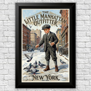 Póster Publicidad de moda infantil vintage de los años 20