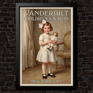 Póster Publicidad de moda infantil vintage de los años 20