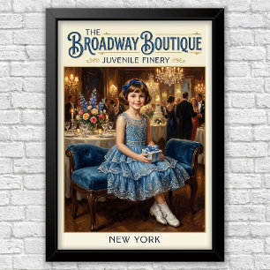 Póster Publicidad de moda infantil vintage de los años 20