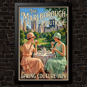 Póster Publicidad de moda vintage de los años 20