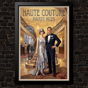 Póster Publicidad de moda vintage de los años 20