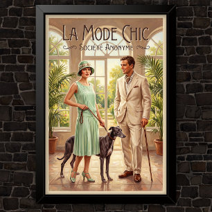 Póster Publicidad de moda vintage de los años 20