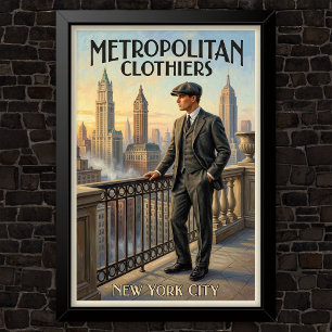 Póster Publicidad de moda vintage de los años 20