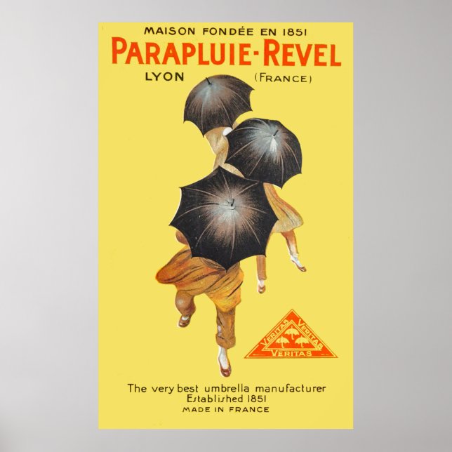 Póster Publicidad de Parapluie Revel 1922 (Frente)