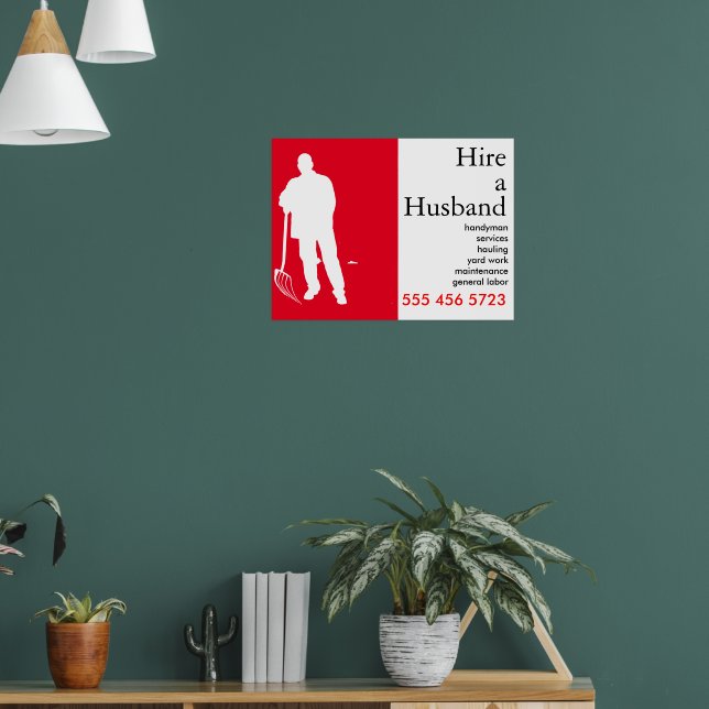 Póster Publicidad de pequeñas empresas para hombres práct (Salón 1)