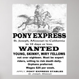 Póster Publicidad de Pony Express