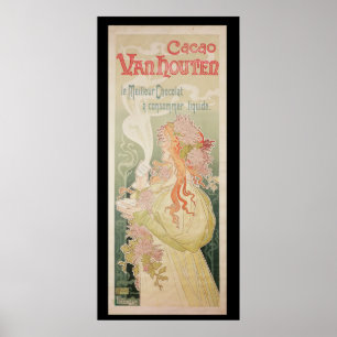 Póster Publicidad de poster Cacao Van Houten Bélgica