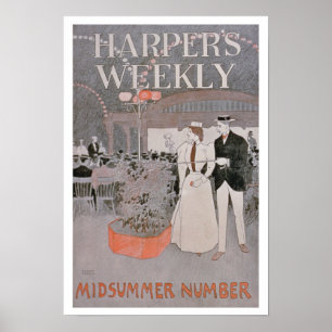 Póster Publicidad de poster "Harper semanal", pleno