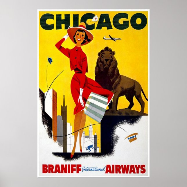 Póster Publicidad de poster-Vintage Chicago (Frente)