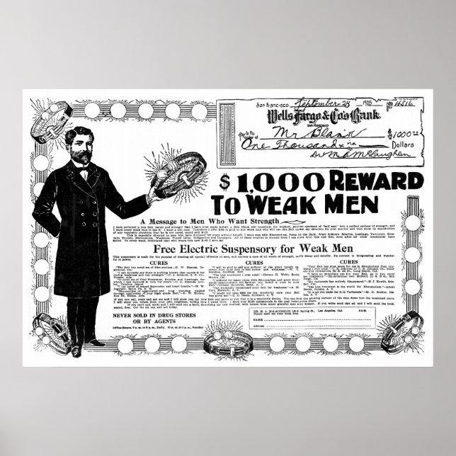 PÓSTER PUBLICIDAD DE QUACK CURE 1905 (Frente)