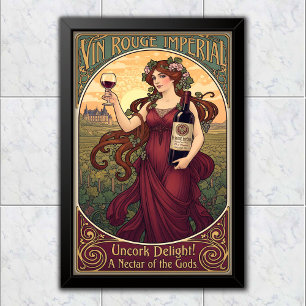 Póster Publicidad de vino Vintage Vin Rouge Impérial de 1
