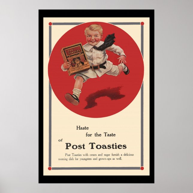Póster Publicidad de Vintage de Post Toasties (Frente)