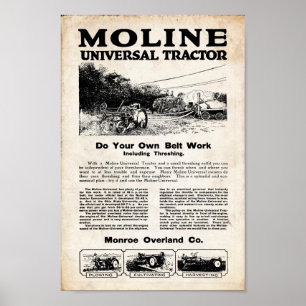 Póster Publicidad del tractor del vintage