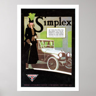 Póster Publicidad en automóvil simple