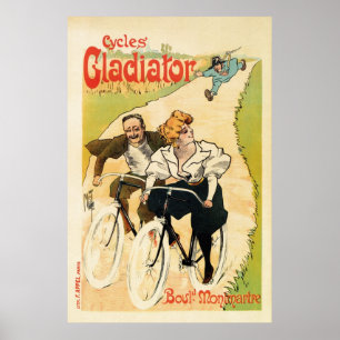 Póster Publicidad en bicicleta de Francia