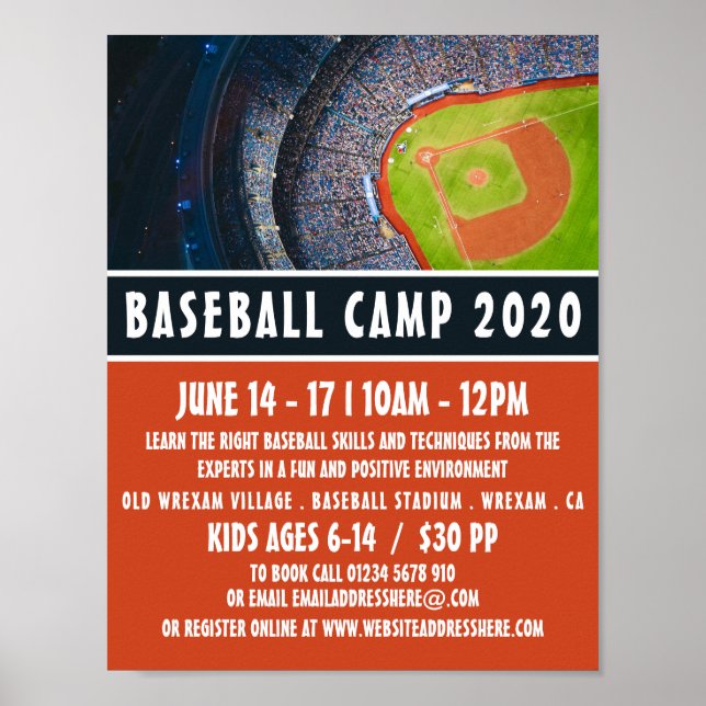 Póster Publicidad en el campo de béisbol (Frente)