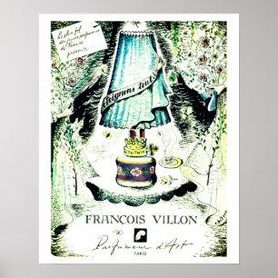 Póster Publicidad en francés Perfume Francois Villon