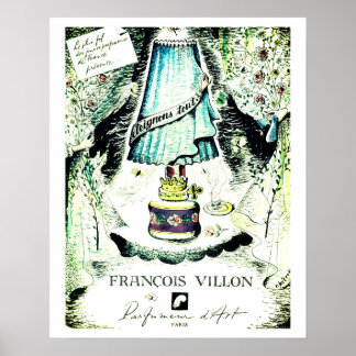 Póster Publicidad en francés Perfume Francois Villon