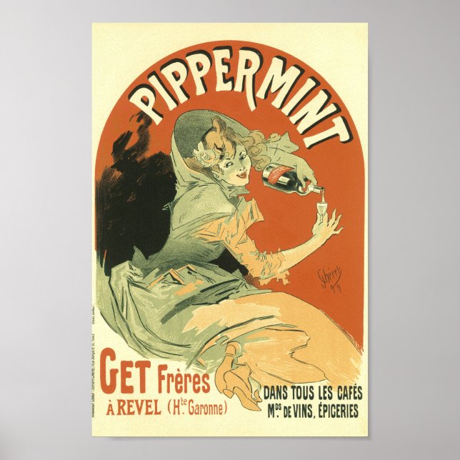 Póster Publicidad en francés vanguardista (Frente)