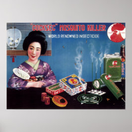 Póster Publicidad en Japón de Kimono REPELLENT INSECT